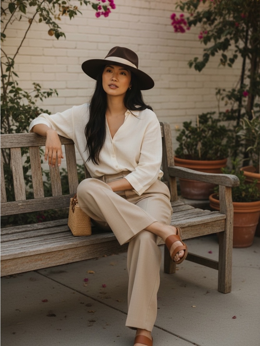 NWT Boho Wide-Brimmed Hat